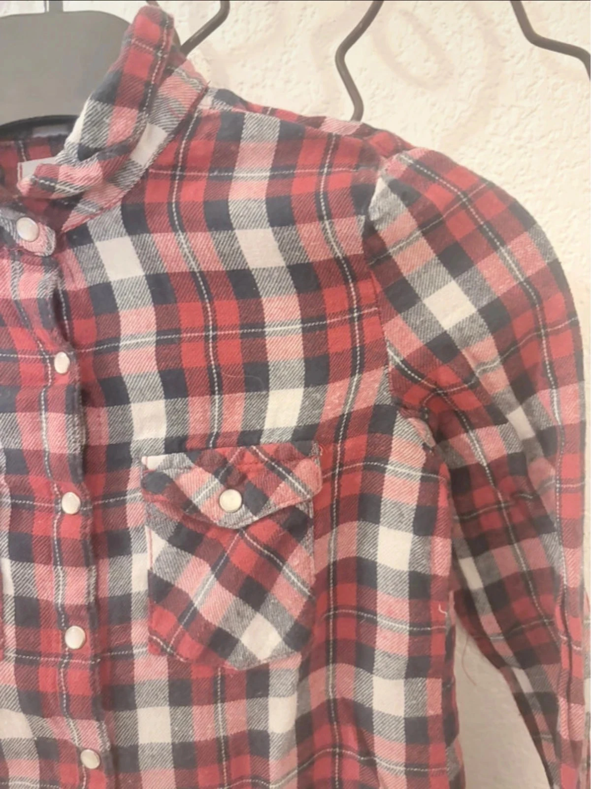 Camisa xadrez vermelha e preta Young Dimension - 5/6 anos (116cm) – photo 4
